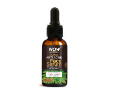 WOW Skin Science Anti Acne Face Serum | Natural Neem Leaf & Tea Tree Oil | Reduce Spots, Skin Repair, Pimple Free, Bright Skin | No Parabens | Face Serum for Women & Men | 30 ml
