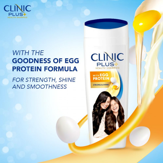 Clinic Plus Strength & Shine, Shampoo, 355ml, with Egg Protein, All Hair Types, for Women & Men