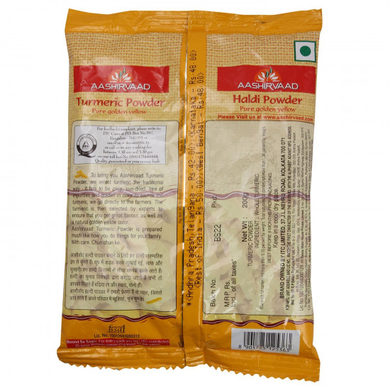 Aashirvaad Spice Powder, Turmeric, 200g [Pack of 2]