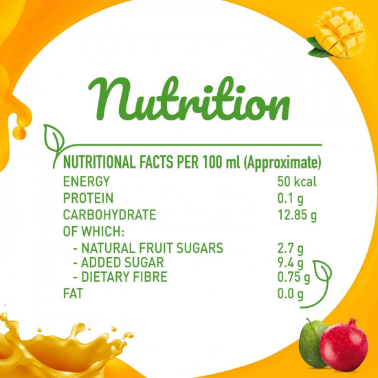B Natural Mixed Fruit+ Juice, Supports Immunity & Goodness of Fiber, 1 litre