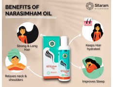 Sitaram Ayurveda Narasimham Herbal Hair Oil 100ml | Kerala Ayurvedic Hair Oil With Bhringraj and Amla | For Strong & Long Hair