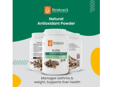 Krishna's Kutki (Picrorhiza kurroa) Powder - 100 g | Improves Appetite | Supports Digestive System