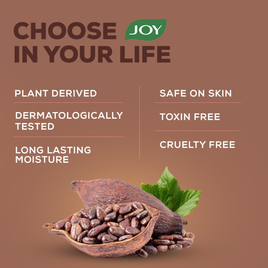 Joy Cocoa Rich Intense Nourishing Summer Body Lotion (400ml) | 24 Hour Nourishment | With Shea Butter & Cocoa Butter | Suitable for Normal to Dry Skin | Non Sticky & Non Greasy Lightweight Body Lotion