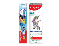 Colgate Toothpaste for Kids (6-9 years) - Natural Strawberry Mint with Wonder Woman Extra Soft Toothbrush