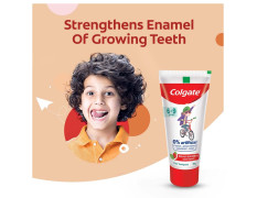 Colgate Toothpaste for Kids (6-9 years) - Natural Strawberry Mint with Wonder Woman Extra Soft Toothbrush