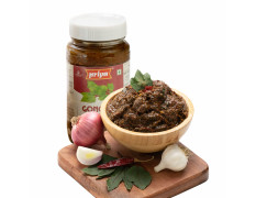 Priya Gongura Pickle with Garlic, 300g - Authentic Telugu Style Achar |Traditional South Indian Taste| Homemade Andhra Pickles| Tangy and Spicy|With Tamarind Paste, Gongura Leaves & Mixed Spices| Glass Jar