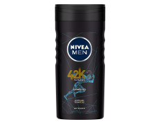 NIVEA MEN Body Wash, 42k, 250 ml | with Silver Ions Technology for Max Freshness | 3 in 1 Shower Gel for Body, Face & Hair