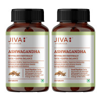 Jiva Ashwagandha Tablets 500mg | Pure Herbs Used | 100% Pure & Natural - 120 Tablet In Each (Pack of 2)