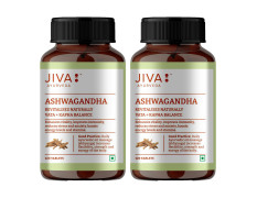 Jiva Ashwagandha Tablets 500mg | Pure Herbs Used | 100% Pure & Natural - 120 Tablet In Each (Pack of 2)