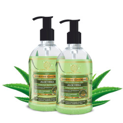 Khadi Natural Hand Wash Aloe Vera|Ayurvedic Handwash For Clean Hands|Naturally Moisturizing Hand Wash|For Soft & Germ Free Hand|Gentle Hand Wash|Suitable For All Skin Types|Pack Of 2(300Ml*2) (600Ml)