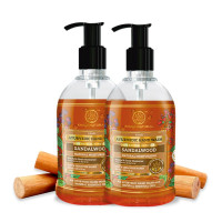 Khadi Natural Sandalwood Hand Wash | Ayurvedic Handwash for Clean Hands | Naturally Moisturizing Hand Wash | For Soft & Germ Free Hand | Suitable for All Skin Types| Pack of 2(210ml*2) (420ml)