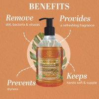 Khadi Natural Sandalwood Hand Wash | Ayurvedic Handwash for Clean Hands | Naturally Moisturizing Hand Wash | For Soft & Germ Free Hand | Suitable for All Skin Types| Pack of 2(210ml*2) (420ml)