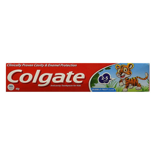 TGC Colgate Kids Toothpaste - 40 g (Bubble Fruit) 2-5 Years