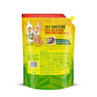 Vim Dishwash Liquid Gel Lemon Refill Pouch, 2 Ltr | Dishwash Gel Infused With The Power Of Lemons | Leaves No Residue Vim Dishwash Liquid Gel Lemon Refill Pouch, 2 Ltr | Dishwash Gel Infused With The Power Of Lemons | Leaves No Residue