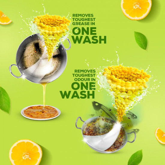 Vim Dishwash Liquid Gel Lemon Refill Pouch, 2 Ltr | Dishwash Gel Infused With The Power Of Lemons | Leaves No Residue