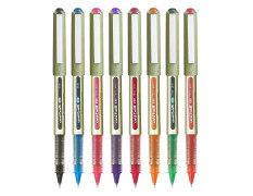 uni-ball Eye UB157 0.7 mm Roller Ball Pens, Multicolour Ink, Pack of 8