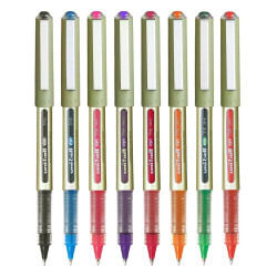 uni-ball Eye UB157 0.7 mm Roller Ball Pens, Multicolour Ink, Pack of 8