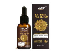 WOW Skin Science Retinol Face Serum - Oil Free - Skin Plumping, Boost Collagen, Anti Acne, Anti Aging, Restoration - No Parabens, Silicones & Mineral Oil, 30 ml