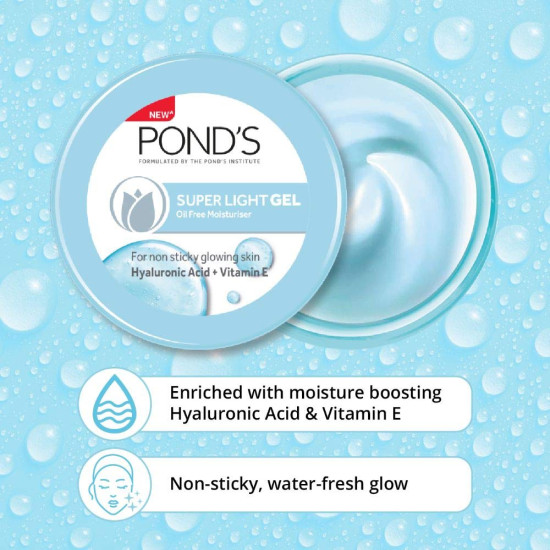 Pond's Super Light Gel Moisturiser, Oil-Free Moisturiser, 25g