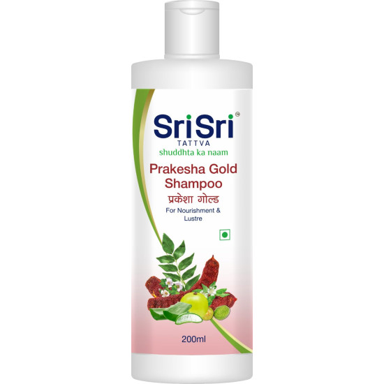Sri Sri TATTVA shuddhta ka naam Prakesha Gold Shampoo For Nourishment & Lustre, 200 ml (Pack of 4) Sri Sri TATTVA shuddhta ka naam Prakesha Gold Shampoo For Nourishment & Lustre, 200 ml (Pack of 4)