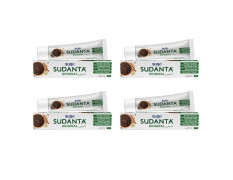 Sri Sri Tattva Sudanta Original Toothpaste - All Natural, Fluoride Free Tooth Paste with Cloves, Cinnamon, Bakul & More - 200g (Pack of 4), for Kids and Adults