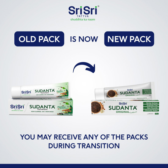 Sri Sri Tattva Sudanta Original Toothpaste - All Natural, Fluoride Free Tooth Paste with Cloves, Cinnamon, Bakul & More - 200g (Pack of 4), for Kids and Adults Sri Sri Tattva Sudanta Original Toothpaste - All Natural, Fluoride Free Tooth Paste with Cloves, Cinnamon, Bakul & More - 200g (Pack of 4), for Kids and Adults