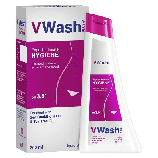 VWash Plus Expert Intimate Hygiene Wash, Doctor Prescribed, Clinically Tested, Prevents Itching, Irritation & Dryness, No Paraben & SLS, 200 ml