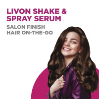 Livon Shake & Spray Serum for Frizz-Free, Smooth & Glossy Hair On-The-Go, 50 ml (Pack of 2)
