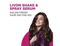 Livon Shake & Spray Serum for Frizz-Free, Smooth & Glossy Hair On-The-Go, 50 ml (Pack of 2)