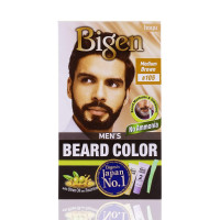 Bigen Men's Beard Color Medium Brown 20gm+20gm, 40 g