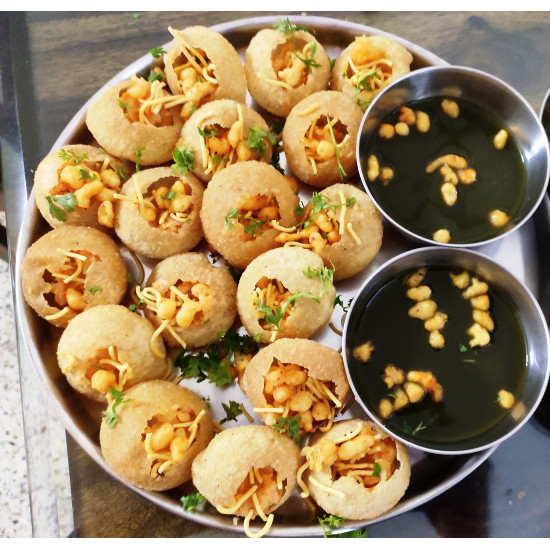 Nature's Bridge Pani Puri - GOL Gappa - Ready-to-Fry Dry Pani Puri Papad with Masala - Puchka - Ready to Fry at Home Pack of 100 Pcs. Pani Puri Papad - (250 gm)