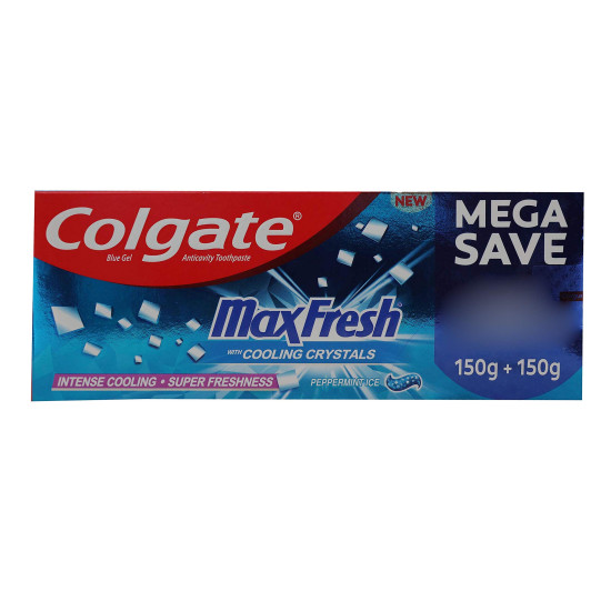 Colgate Max Fresh Blue Gel Toothpaste, Fresh Breath, 300g (Cooling Crystals)