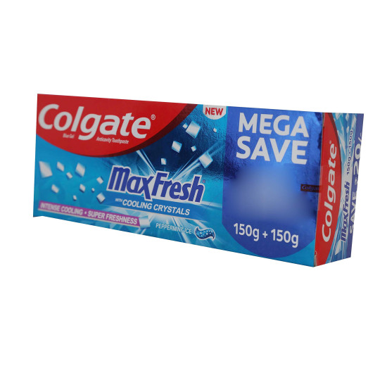 Colgate Max Fresh Blue Gel Toothpaste, Fresh Breath, 300g (Cooling Crystals)