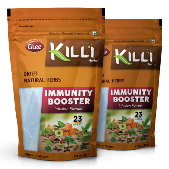 KILLI Immunity Booster Powder | Ayurvedic Kadha for Immunity Support with blend of 23 Natural & Pure Herbs, 100g (Pack of 2)