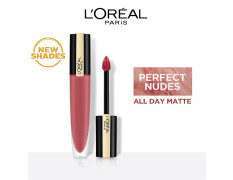 L'Oréal Paris Lipstick, Liquid Format with Matte Finish, Oil-In-Water Formula, Breathable and Lightweight Feel, Non-Flaking, Colour: 143 I Liberate, 7ml