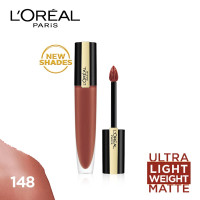 L'Oréal Paris Lipstick, Liquid Format with Matte Finish, Oil-In-Water Formula, Breathable and Lightweight Feel, Non-Flaking, Colour: 148 I Hunt, 7ml