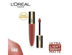 L'Oréal Paris Lipstick, Liquid Format with Matte Finish, Oil-In-Water Formula, Breathable and Lightweight Feel, Non-Flaking, Colour: 148 I Hunt, 7ml