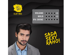 Set Wet Hair Wax For Men - Hair Clay Wax 60g| Strong Hold, Ultra Matte Finish, With Bentonite Clay, Restylable Anytime, Easy Wash Off| No Paraben, No Sulphate, No Alcohol