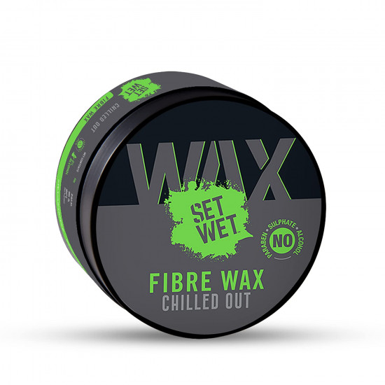 Set Wet Hair Wax For Men - Fibre Hair Wax 60g | Strong Hold, Extra Volume, Natural Finish, Restylable Anytime, Easy Wash Off | No Paraben, No Sulphate, No Alcohol