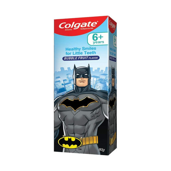 Colgate Kid's USB LED Toothbrush Batman and Motu Patlu Anticavity Toothpaste - 80g and 80 g (Bubble Fruit Flavour paste )