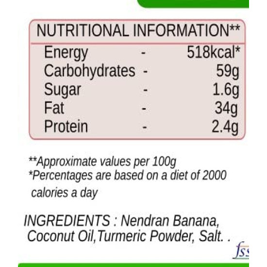 Naturalz Kerala Banana Chips (Coconut Oil, 1Kg)