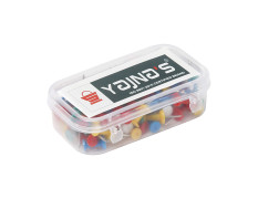 YAJNAS® 100 Pieces Transparent Multicolor Push Pins/Thumb/Tracks Pins & Gem Pins for Notice Boards, Soft Boards, Bulletin Boards, Display Boards—Ideal for Office, Home, School, Shop, Craft Work