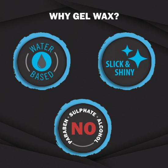 Set Wet Hair Wax For Men - Gel Wax 60 g| Strong Hold, Perfect Slick & Shiny Wet Look, Strong Hold, Water Based, Easy Wash Off |No Paraben, No Sulphate, No Alcohol