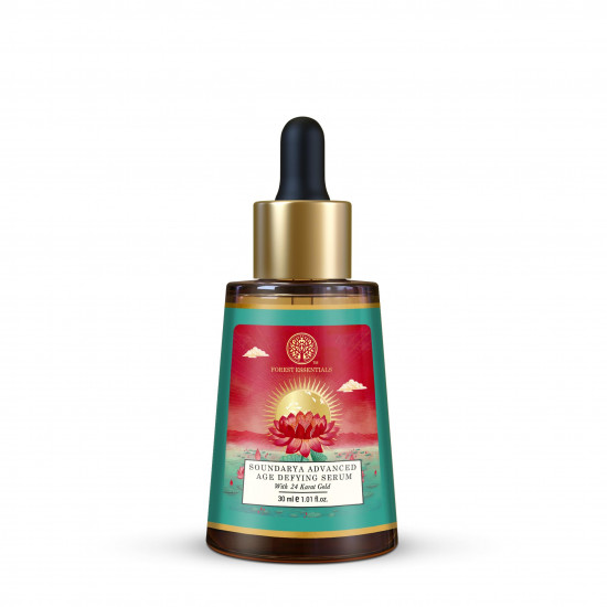 Forest Essentials Advanced Soundarya Age Defying Facial Serum With 24K Gold | Moisturizing Face Serum For Pigmentation, Dark Spots & Fine Lines | Ayurvedic Facial Serum For Skin Repair & Brightening | Ideal for Dry, Normal, Oily & Combination 