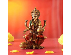 CraftVatika Lakshmi Devi Idol Statue for Home Puja Goddess Laxmi Idols Showpiece for Temple Pooja Room Diwali Decoration Gifts for Family Friends Corporate Client Mother Father