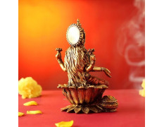 CraftVatika Lakshmi Devi Idol Statue for Home Puja Goddess Laxmi Idols Showpiece for Temple Pooja Room Diwali Decoration Gifts for Family Friends Corporate Client Mother Father