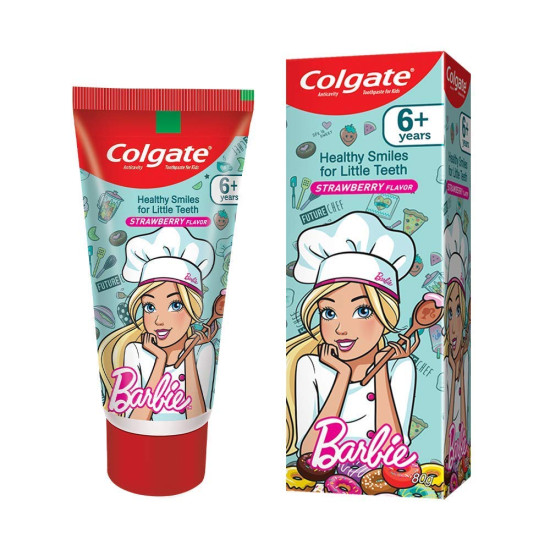 Colgate Kids Anti cavity extra Soft Tongue Cleaner Toothbrush Batman + Barbie & Anticavity Batman + Barbie Toothpaste For Kids - 80g + 80g (Bubble Fruit Flavour) Soft - 1 pc (Free Usb Led)