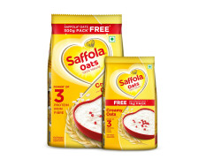 Saffola Masala Oats, Classic Masala, 500g + Saffola Oats, 1 kg with Free Saffola Oats 400 gm