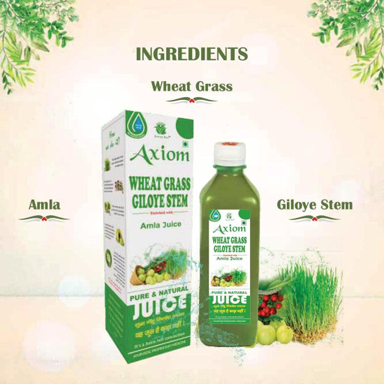 Axiom Wheatgrass Juice 1L | Helps to Detoxify the liver, Blood Purification, Improves Digestion and Boost Metabolism | 100% Pure & Natural