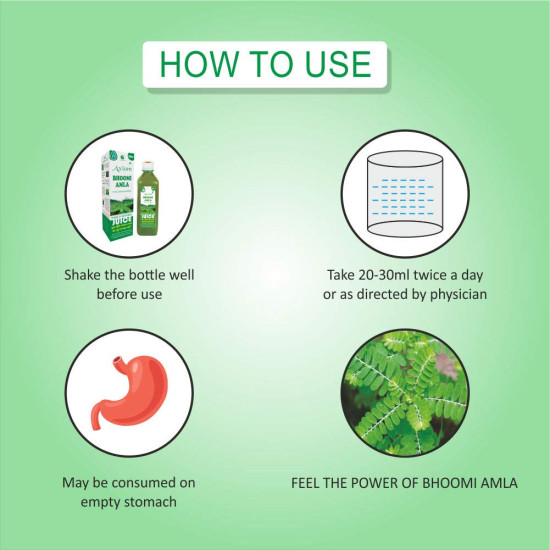 Axiom Bhoomi Amla Juice | Strengthens The Digestive System | Liver Detox Supplement | Rich Supplement with Pure Bhumi Amla Herbs | Certified Product - 500mL